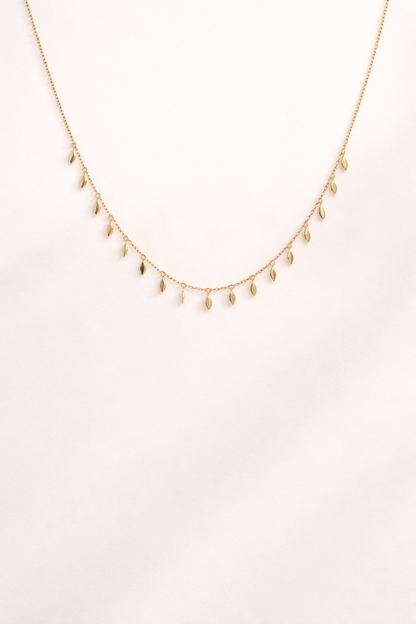 Minimal Gold Charm Necklace for Women | Elegant Dainty Drop Chain Jewelry