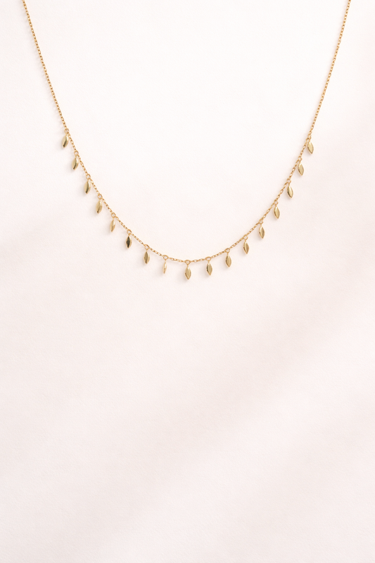 Minimal Gold Charm Necklace for Women | Elegant Dainty Drop Chain Jewelry
