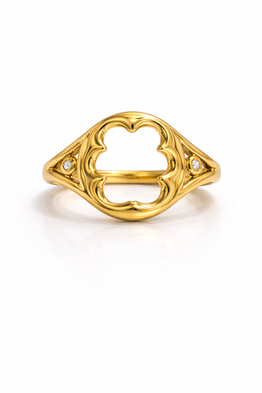 Minimal Heart Statement Ring for Women | Elegant Open Heart Design | Trendy Everyday Jewelry