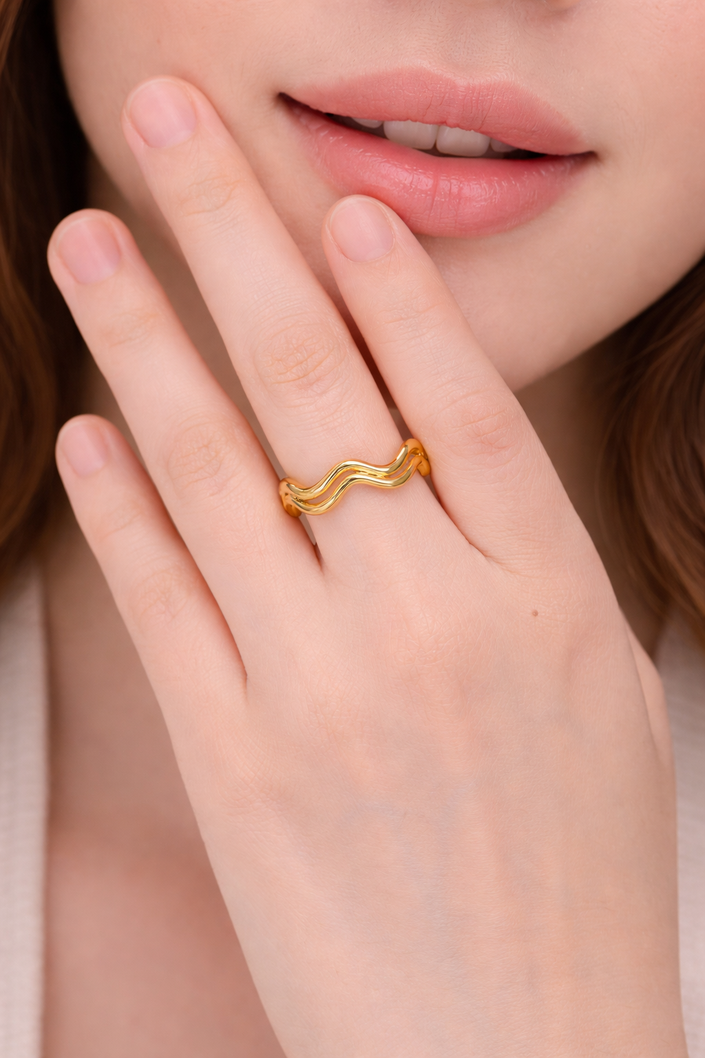 Minimal Zigzag Wave Ring for Women | Bold Modern Open Ring | Trendy Everyday Jewelry