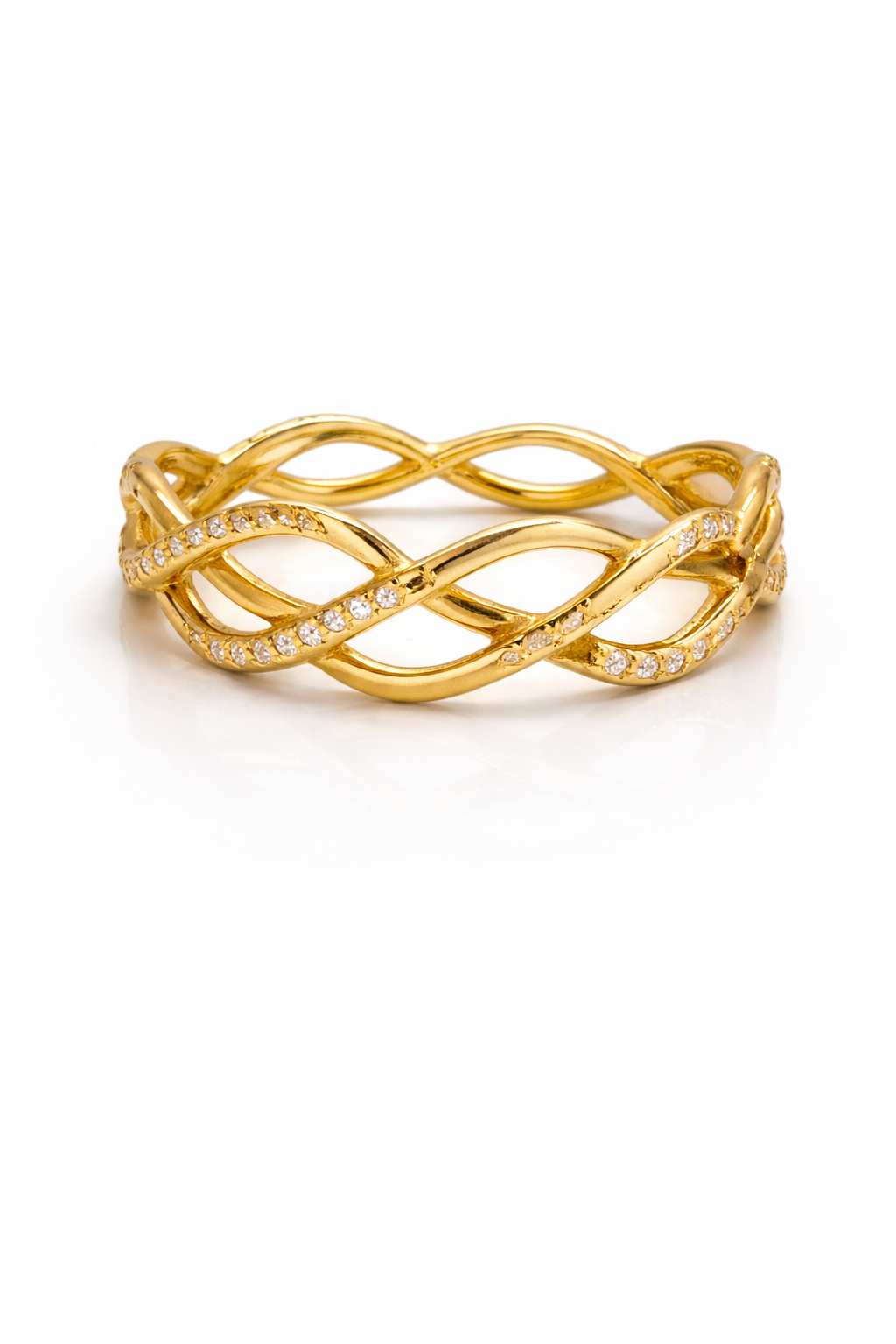 Elegant Vine Pattern Ring for Women | Minimal Woven Design | Trendy Everyday Statement Ring
