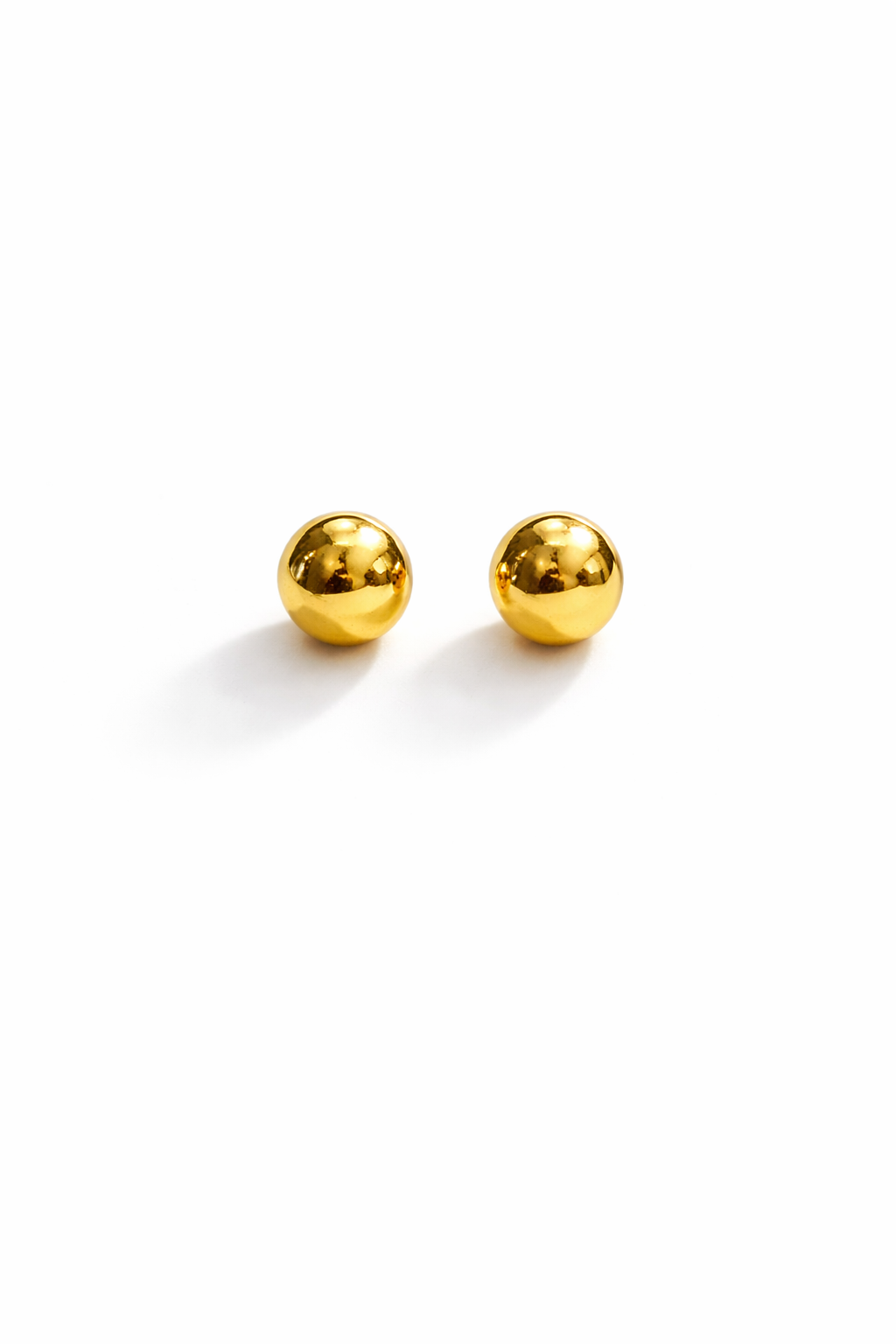 Classic Gold Ball Stud Earrings for Women | Minimal Everyday Wear Jewelry